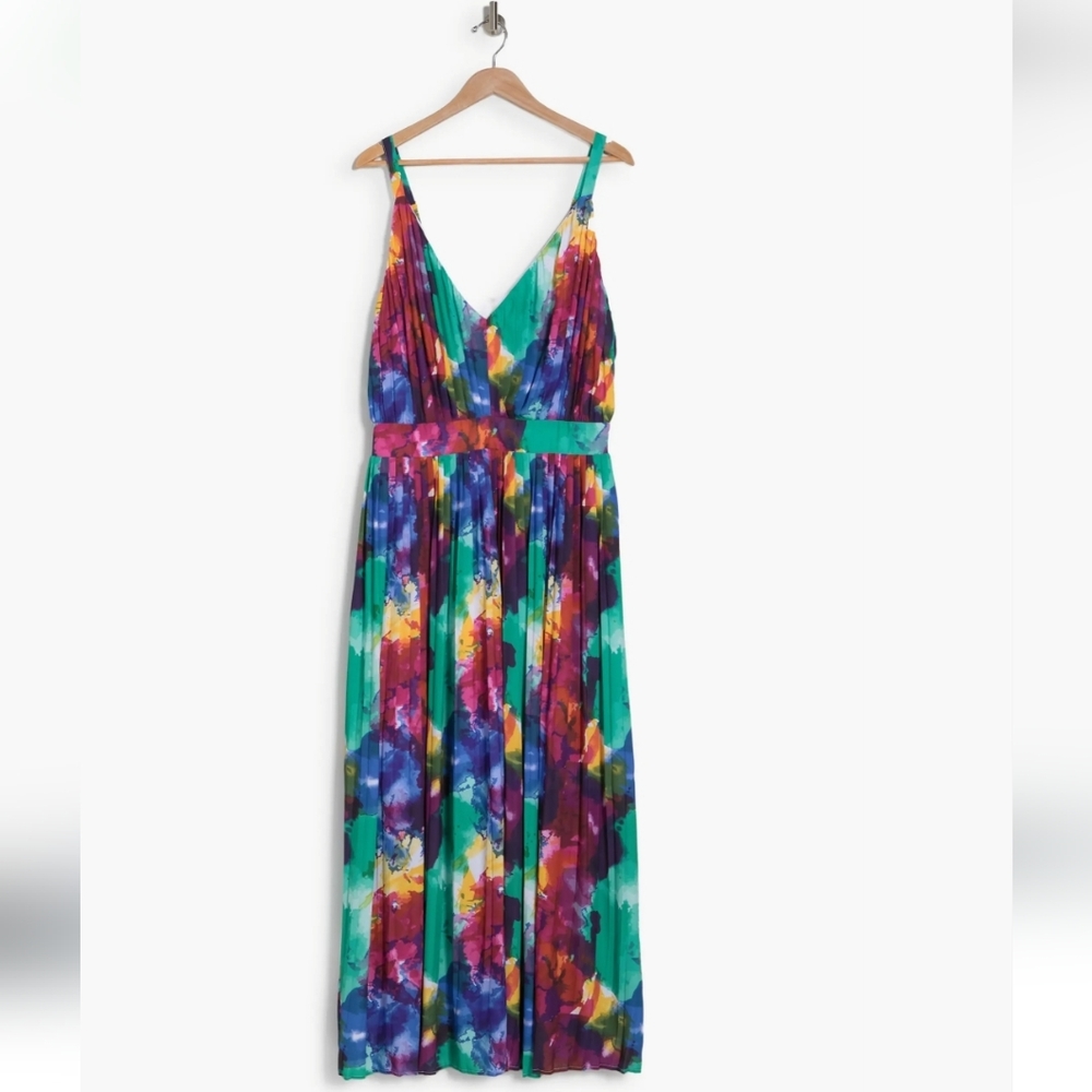 By Design Plus Sleeveless Pleated Maxi Dress - Picture 6 of 6